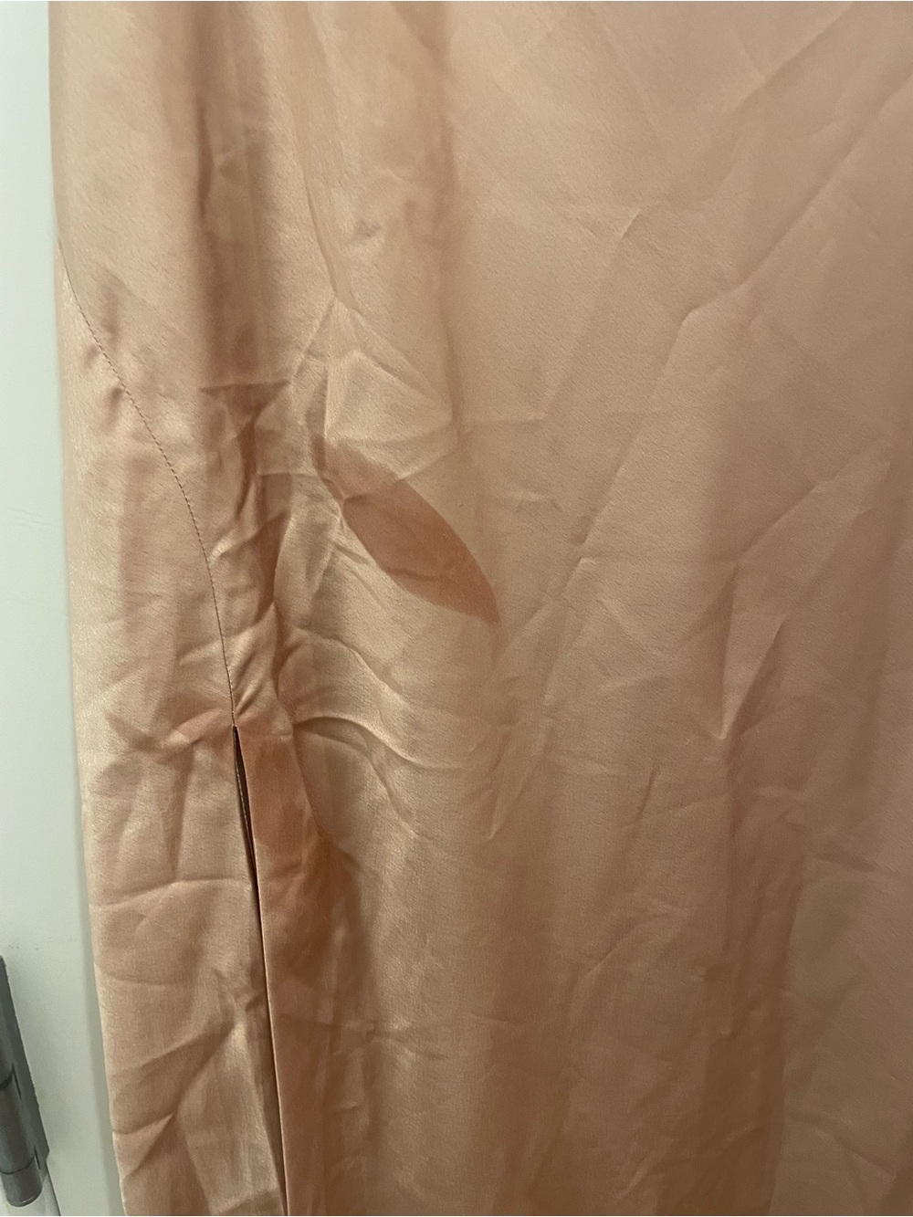 Show Me Your MuMu Anderson Maxi Bridesmaid Dress in Rose Gold Luxe Satin - Picture 7 of 8